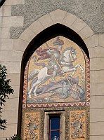 
   Mosaik St. Georg am Torhaus der Burg   
